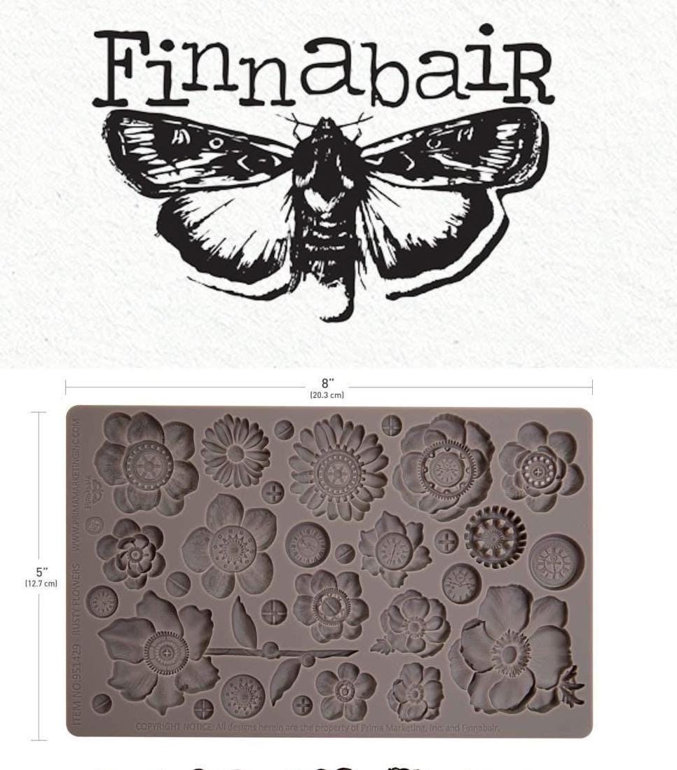 Decor Mould® - Rusty Flowers | 5"x8" | Finnabair | Redesign with Prima