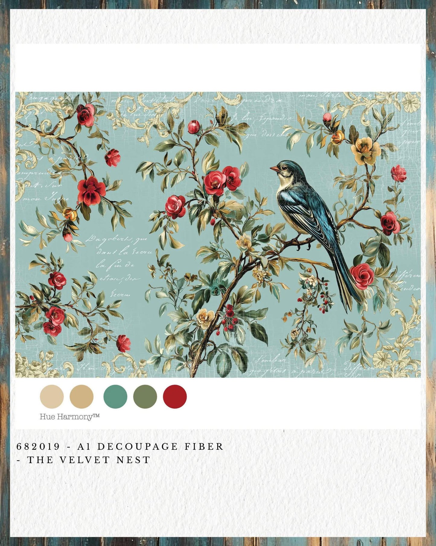 A1 Decoupage Fiber - The Velvet Nest | 23.4 x 33.1” | Redesign with Prima