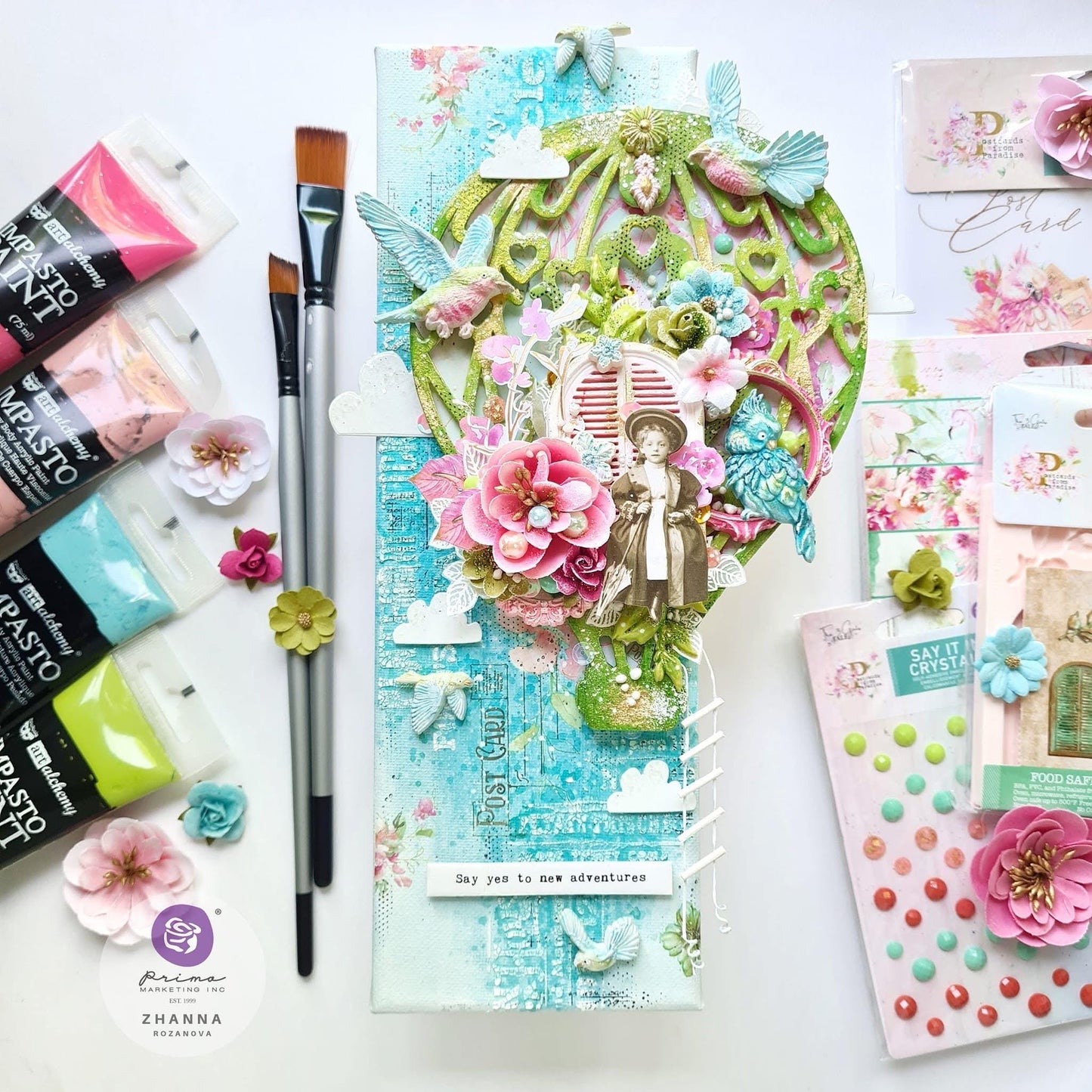 Postcards from Paradise Collection Flowers - Aloha, 30 pcs | Prima Marketing Inc