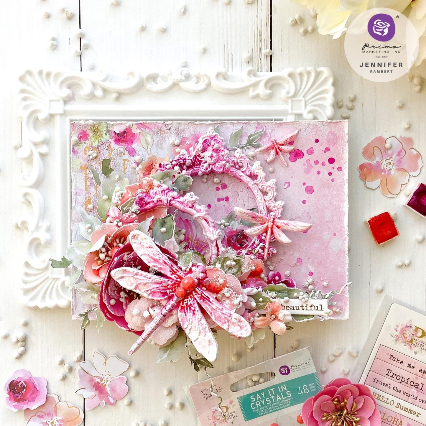Postcards from Paradise Collection Shaker Confetti | 3 bags, 10-15 grams each | Prima Marketing Inc
