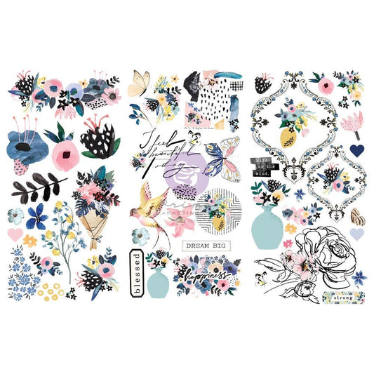 Spring Abstract Collection Mini Transfer | 6"x12" | Prima Marketing, Inc.