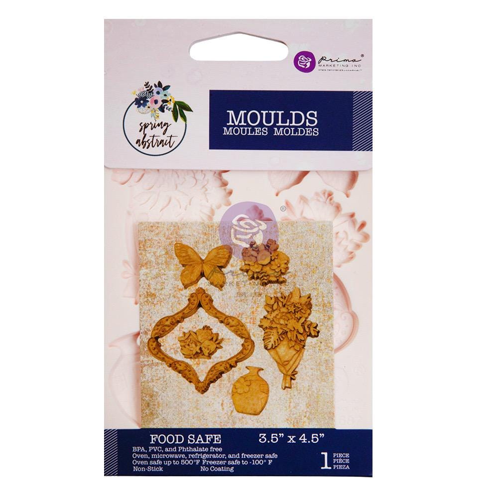 Spring Abstract Collection Flowers - Traced Memories, 12 pcs | Three Girls Tale | Prima Marketing Inc