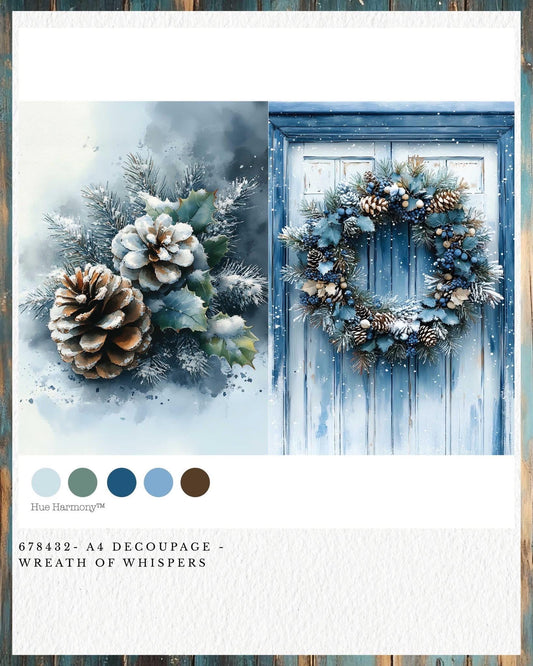 A4 Decoupage Fiber - Wreath of Whispers | 8.3"x11.7" | Redesign with Prima