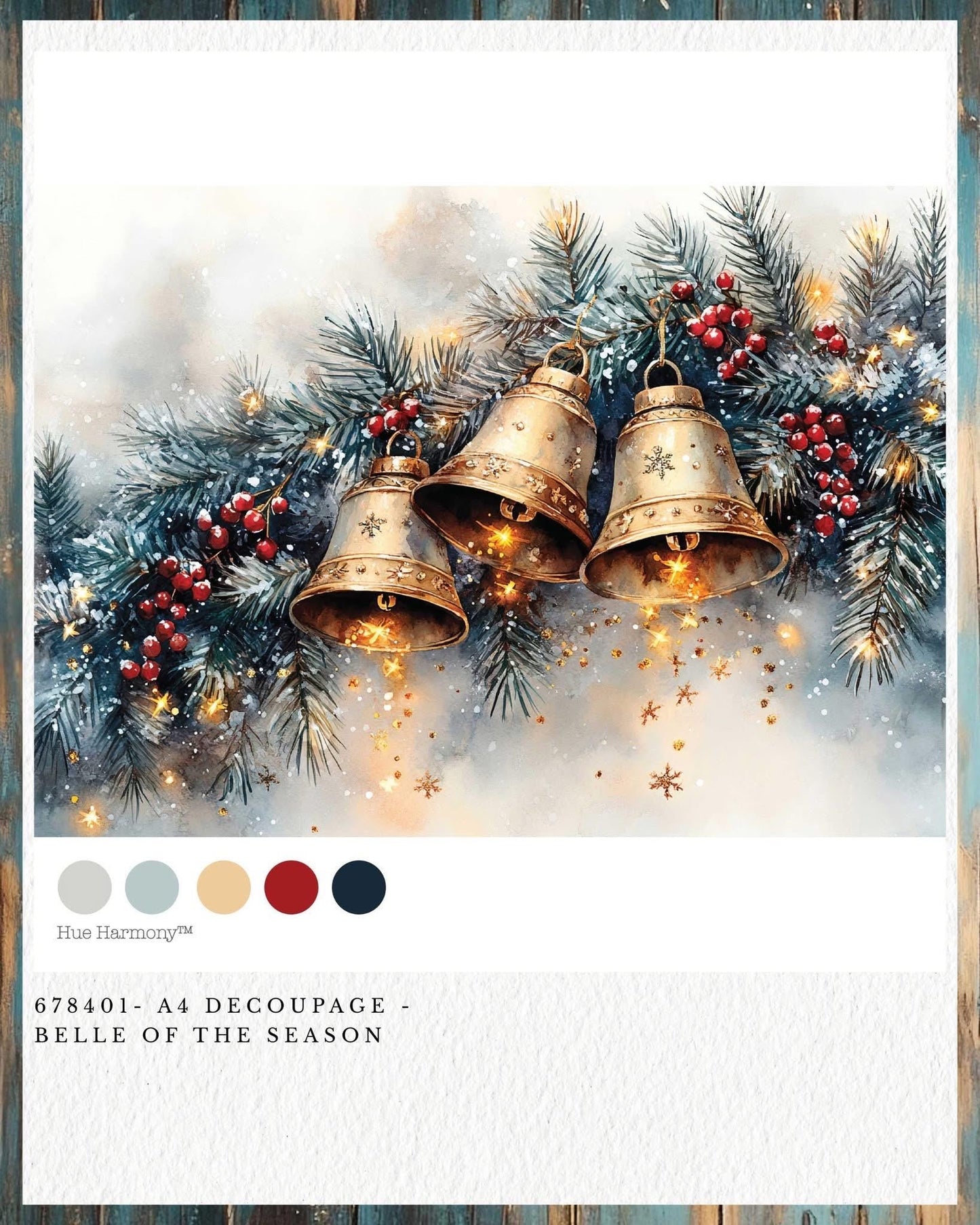 A4 Decoupage Fiber - Belle of the Season | 1 sheet, 8.3"x11.7" | Redesign with Prima