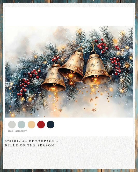 A4 Decoupage Fiber - Belle of the Season | 1 sheet, 8.3"x11.7" | Redesign with Prima