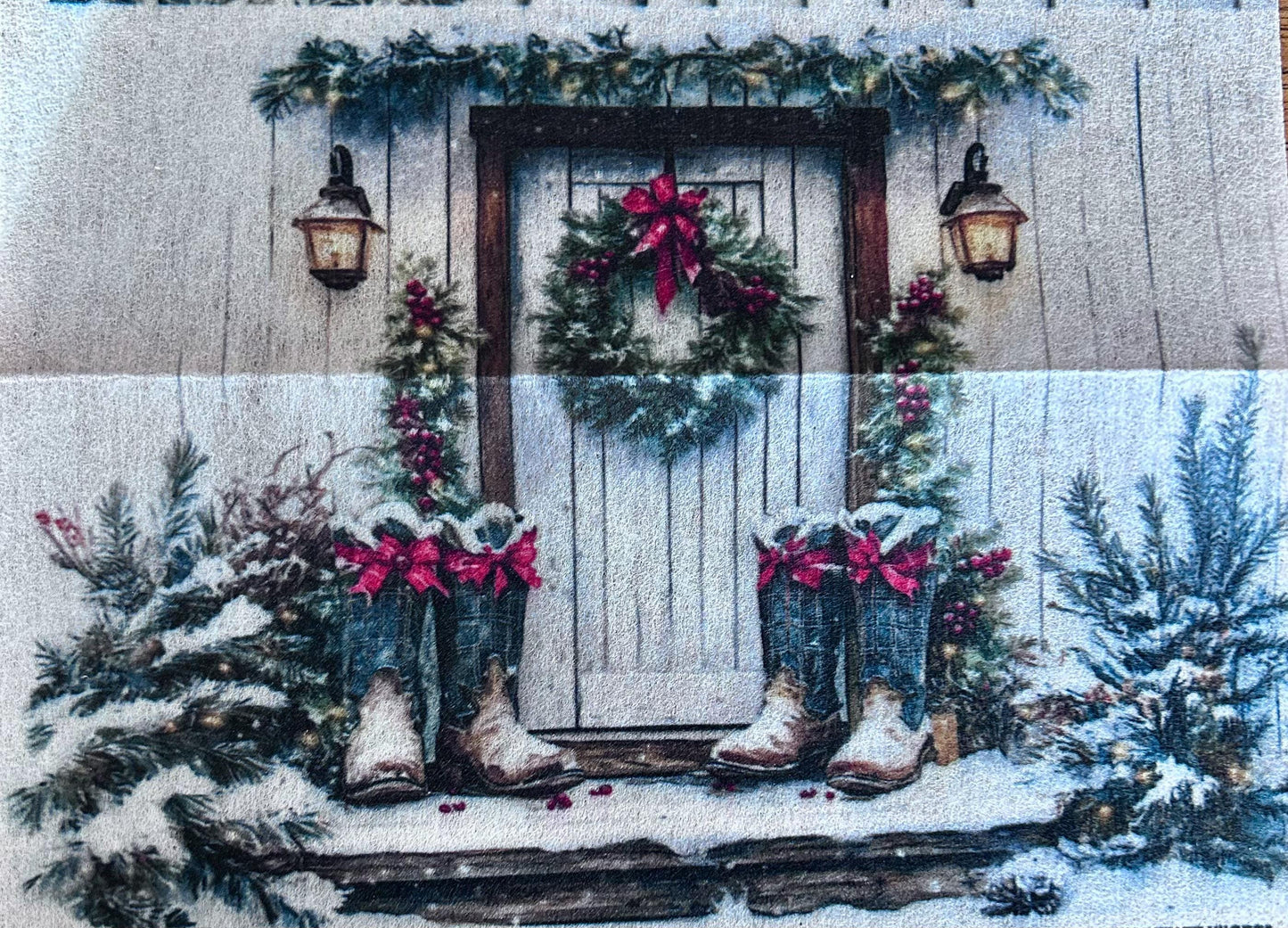 A4 Decoupage Fiber - Plaid and Pine | 1 sheet, 8.3"x11.7" | Redesign with Prima