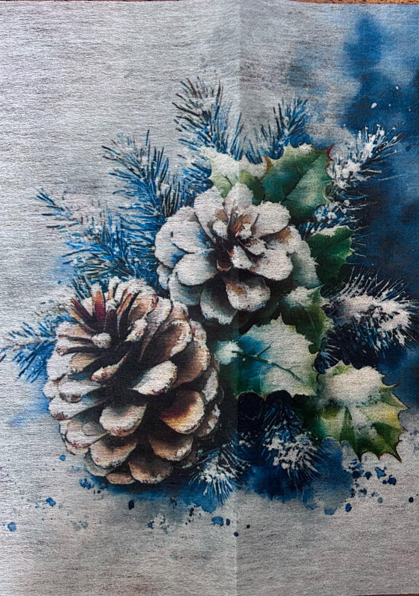 A4 Decoupage Fiber - Wreath of Whispers | 8.3"x11.7" | Redesign with Prima