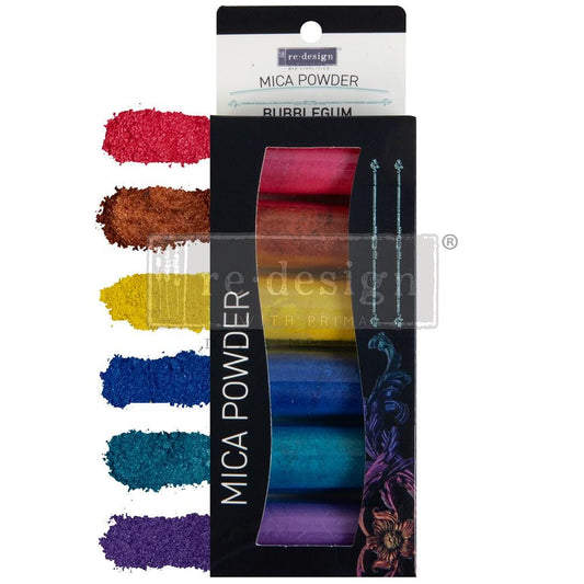 Mica Powder Set: Bubble Gum | 6 vials, 5 grams each | Redesign with Prima