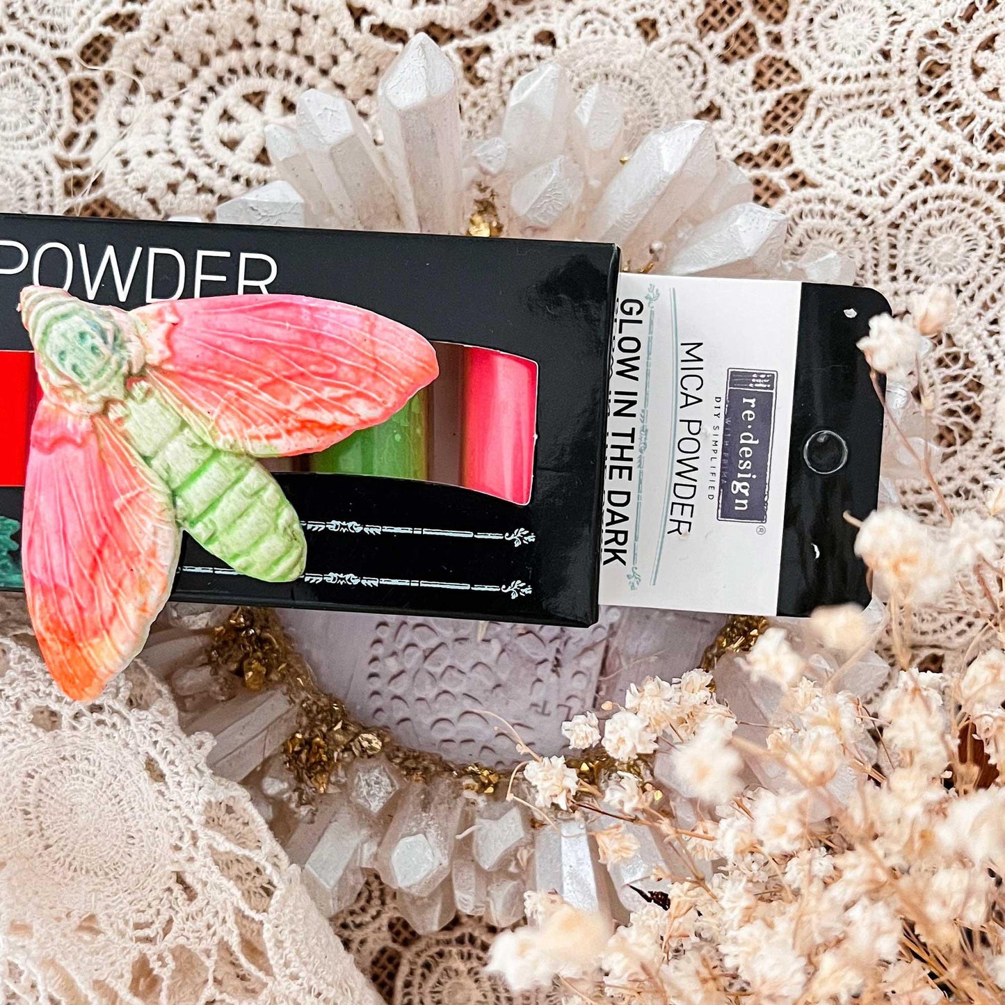 Mica Powder Set: Glow in the Dark | 6 vials, 5 grams each | Redesign with Prima