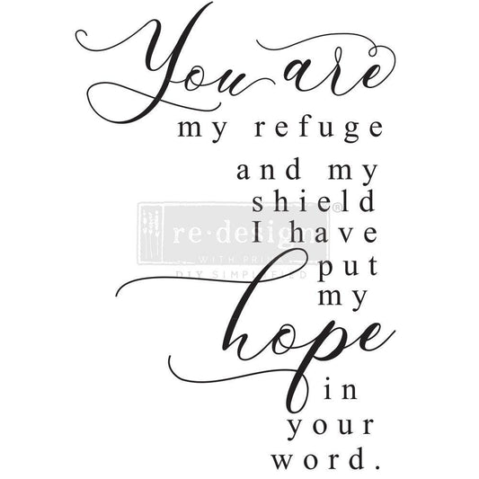 Large Decor Transfers® - My Refuge | 24”x30”| Reduced price | Redesign with Prima