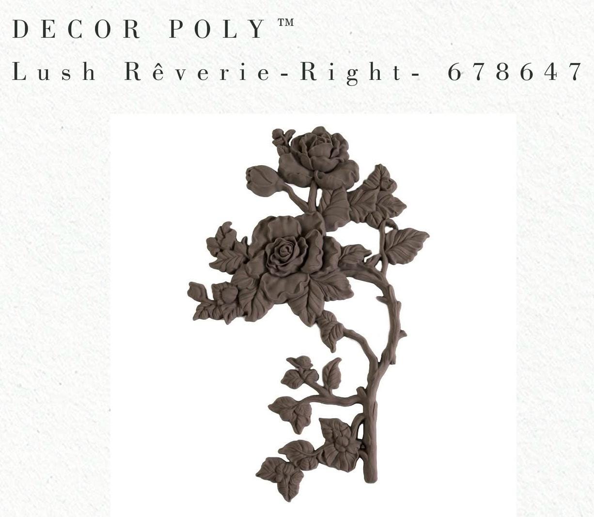 Décor Poly™ - Lush Reverie (right) | 1 pc, 10.5"x7" | bendable poly | Redesign with Prima
