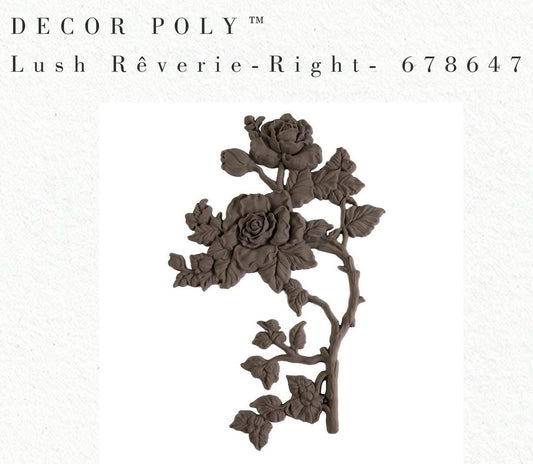 Décor Poly™ - Lush Reverie (right) | 1 pc, 10.5"x7" | bendable poly | Redesign with Prima