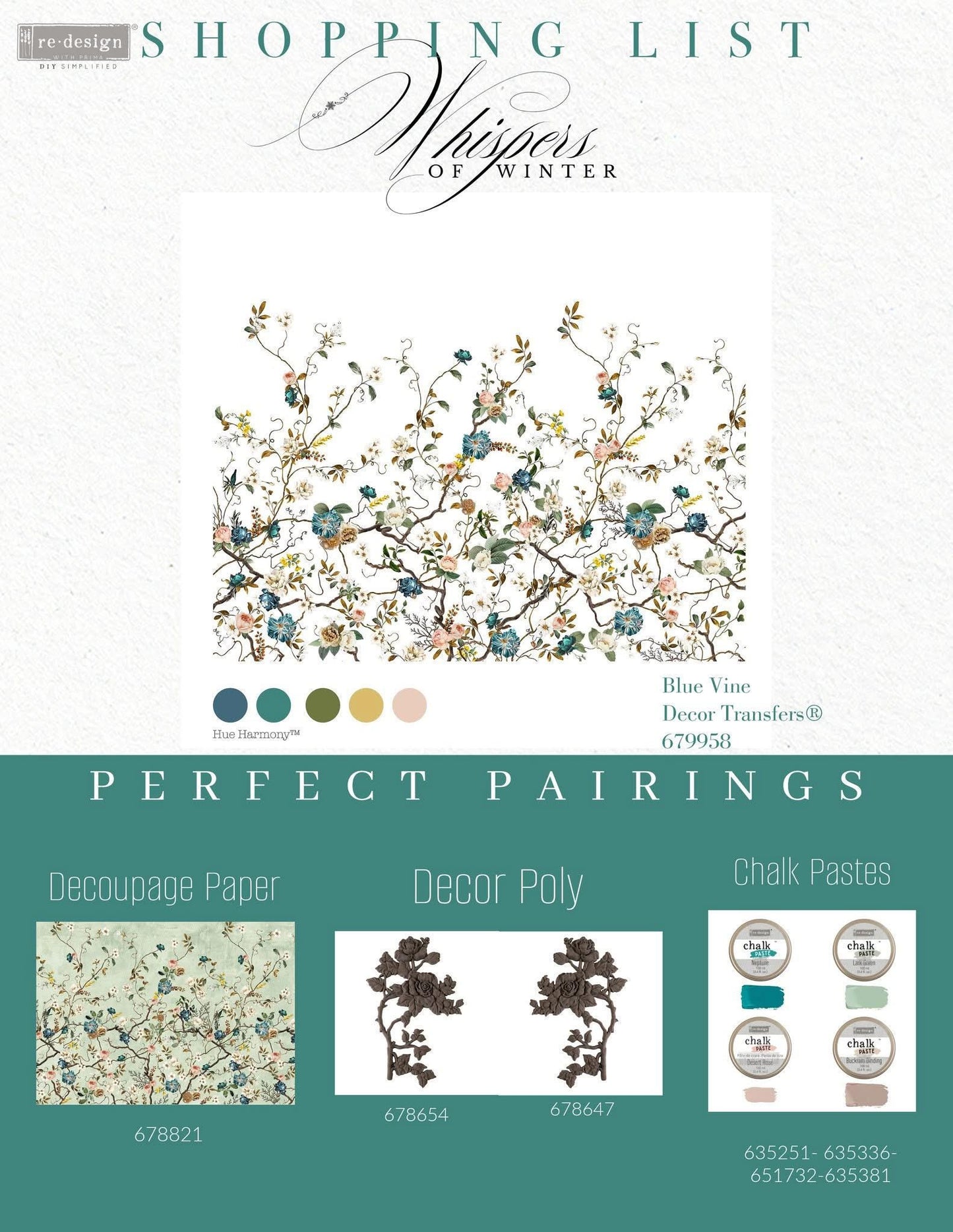 Décor Poly™ - Lush Reverie (left) | 1 pc, 10.5"x7" | bendable poly | Redesign with Prima
