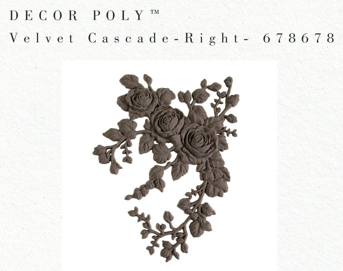 Décor Poly™ - Velvet Cascade (right) | 9.5"x7" | bendable poly | Furniture Appliqué - Redesign with Prima
