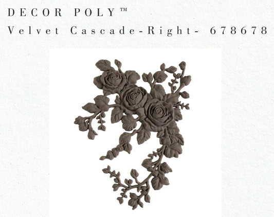 Décor Poly™ - Velvet Cascade (right) | 9.5"x7" | bendable poly | Furniture Appliqué - Redesign with Prima