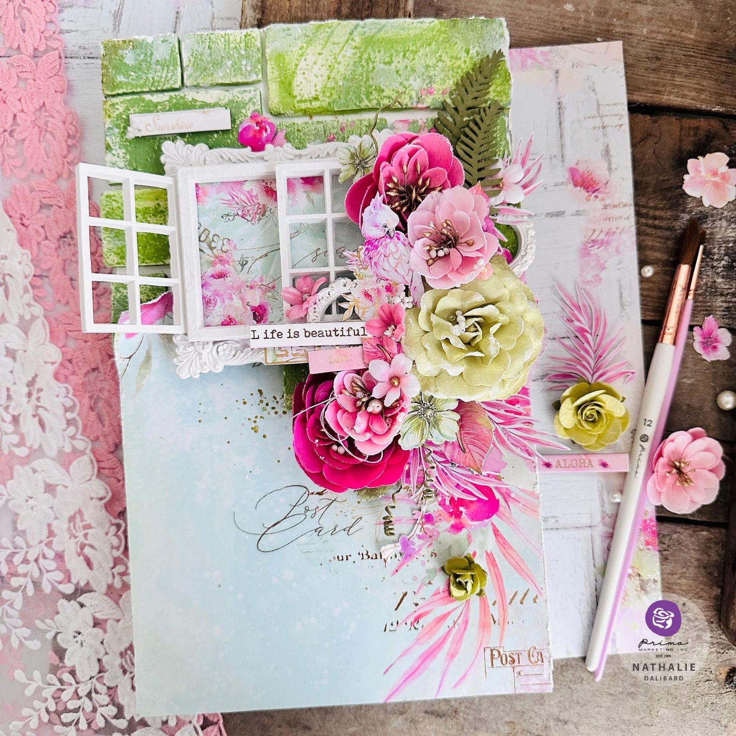 Postcards from Paradise Collection Flowers - Pastel Clouds, 1 pc stem | Prima Marketing Inc