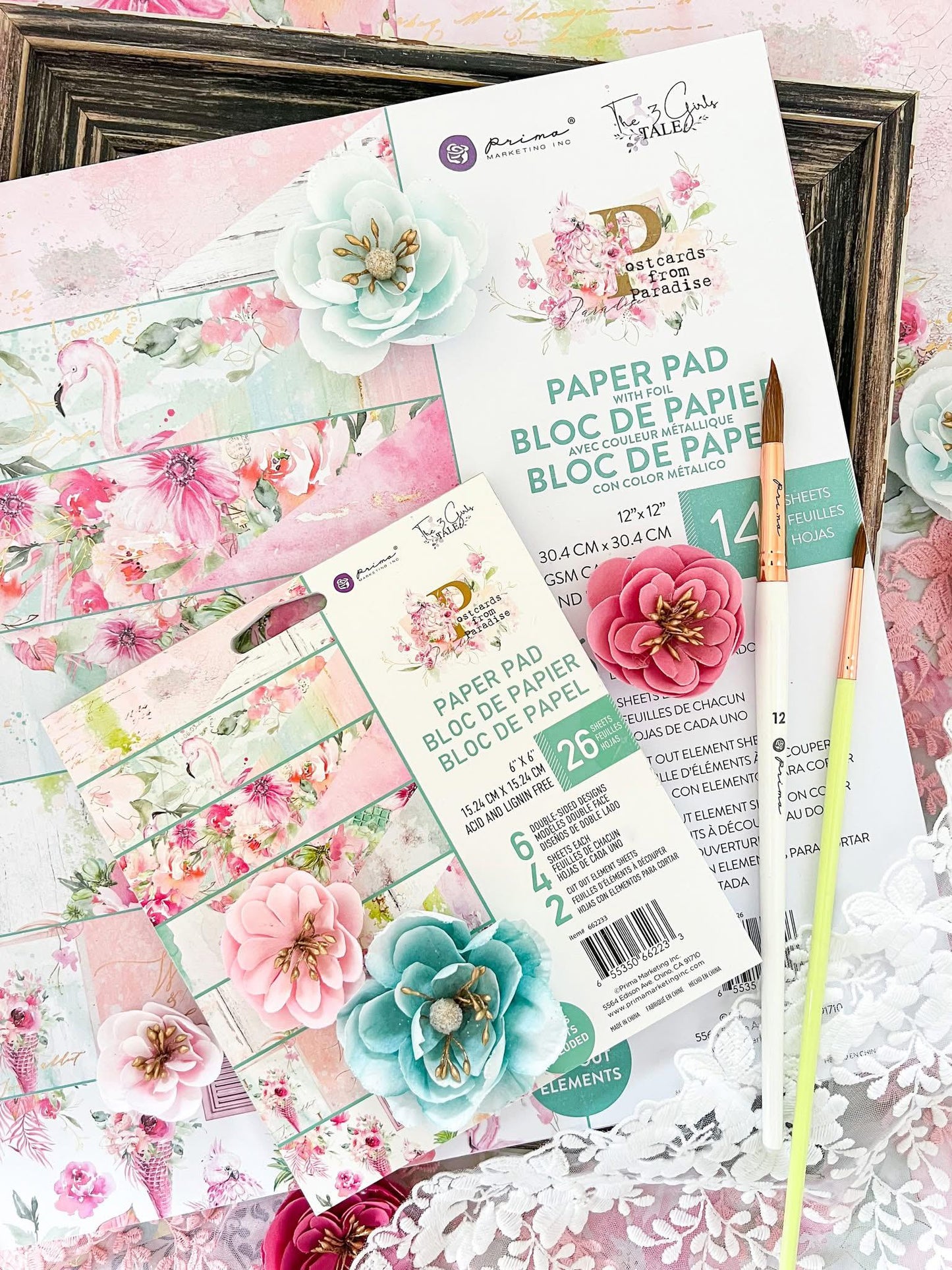 Postcards from Paradise Collection Flowers - April Showers, 9 pcs | Prima Marketing Inc.