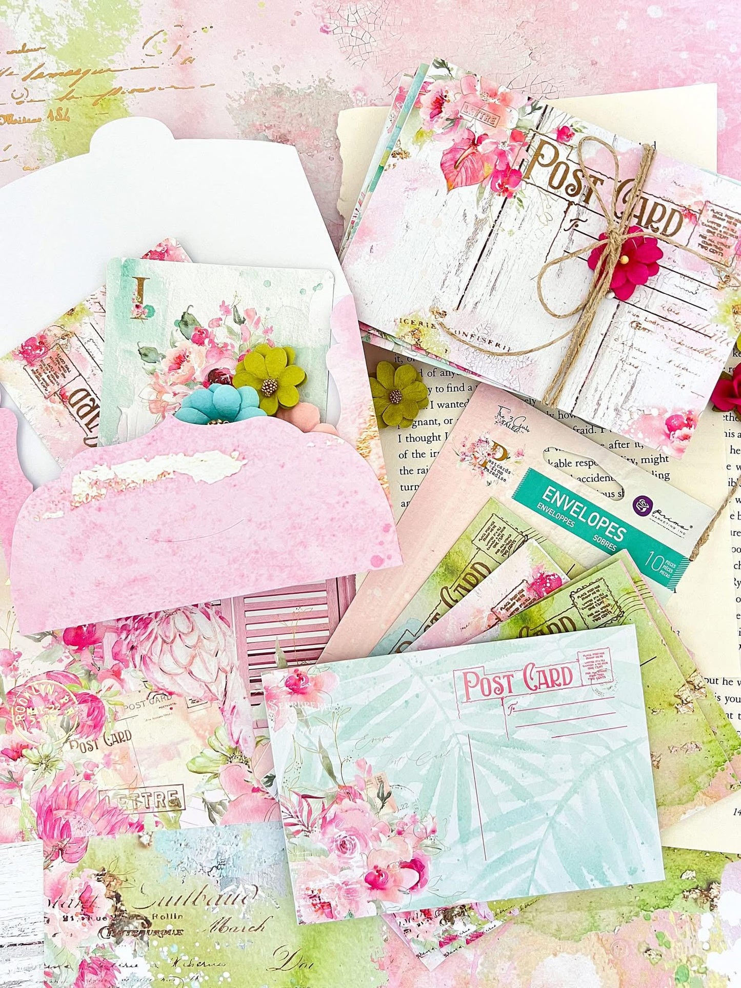 Postcards from Paradise Collection Envelopes | 10 pcs, 3.5"x5" | Prima Marketing, Inc.