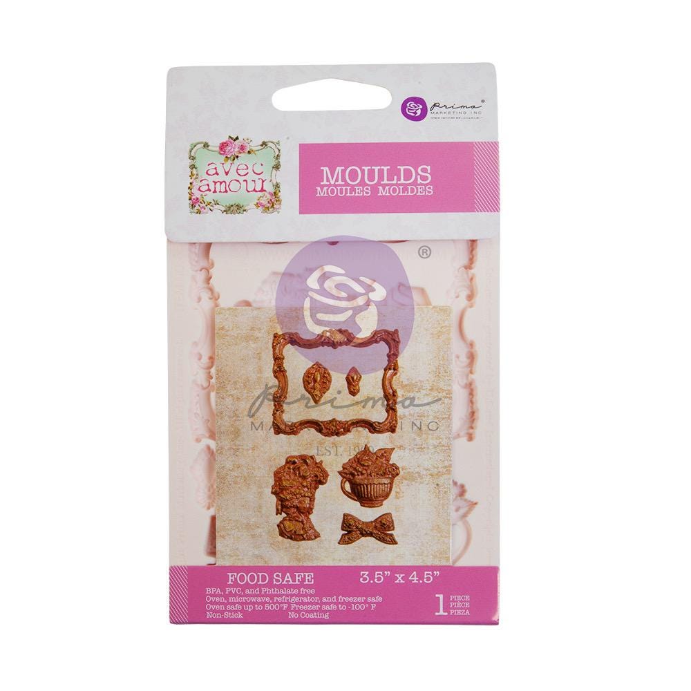 Avec Amour Mini Decor Mould® - With Love | 3.5”x4.5” | Prima Marketing Inc.