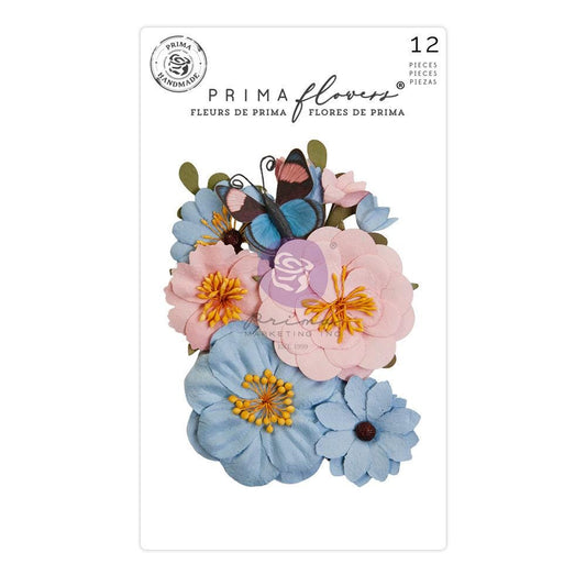 Spring Abstract Collection Flowers - Traced Memories, 12 pcs | Three Girls Tale | Prima Marketing Inc