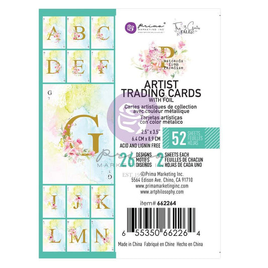 Postcards from Paradise Collection Trading Cards - 2.5x3.5” | 52 shts | Prima Marketing Inc