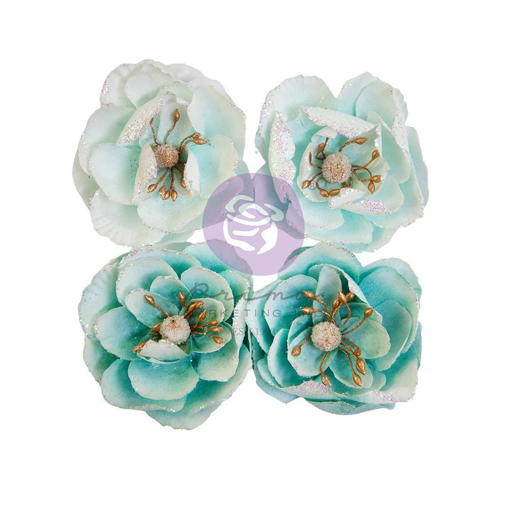 Postcards from Paradise Collection Flowers - Soft Breeze, 4 pcs | Three Girls Tale | Prima Marketing Inc