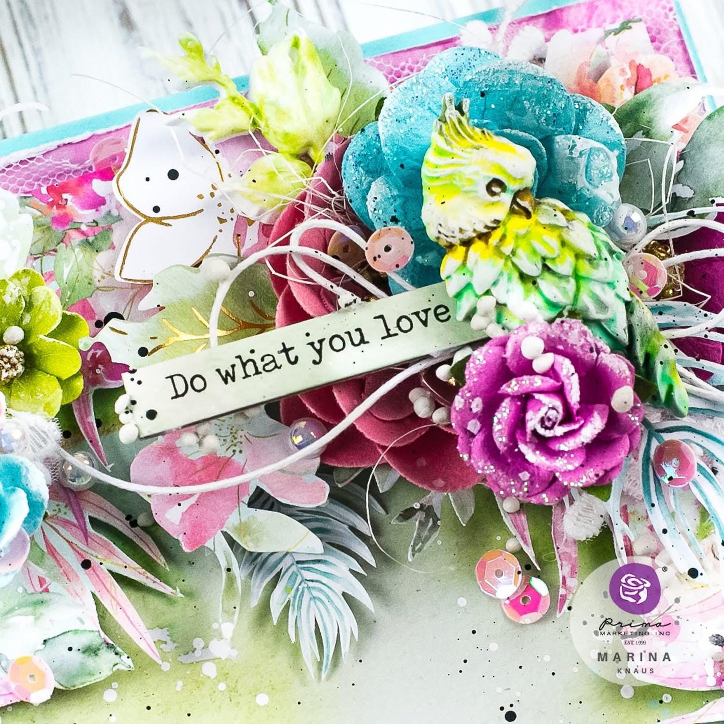 Postcards from Paradise Collection Flowers - Tropical Paradise, 9 pcs | Three Girls Tale | Prima Marketing Inc.