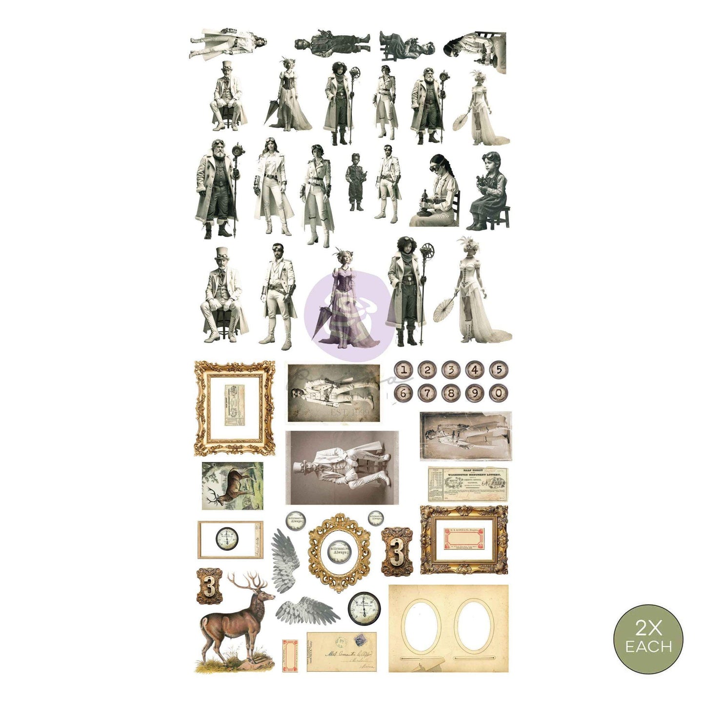 Steam and Frost Collection Ephemera, 112 pcs | Finnabair | Prima Marketing Inc.