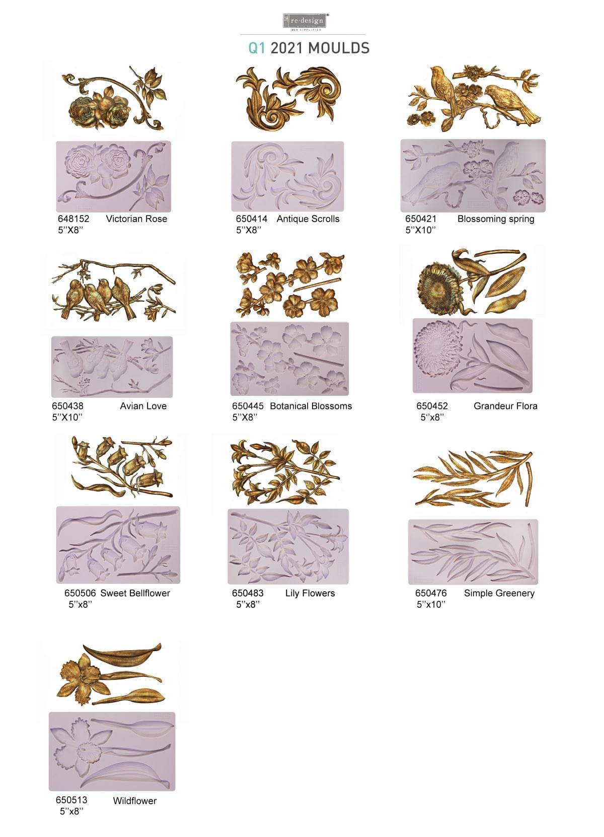 Decor Mould® - Sweet Bellflower | 5”x8”x8mm | Redesign with Prima