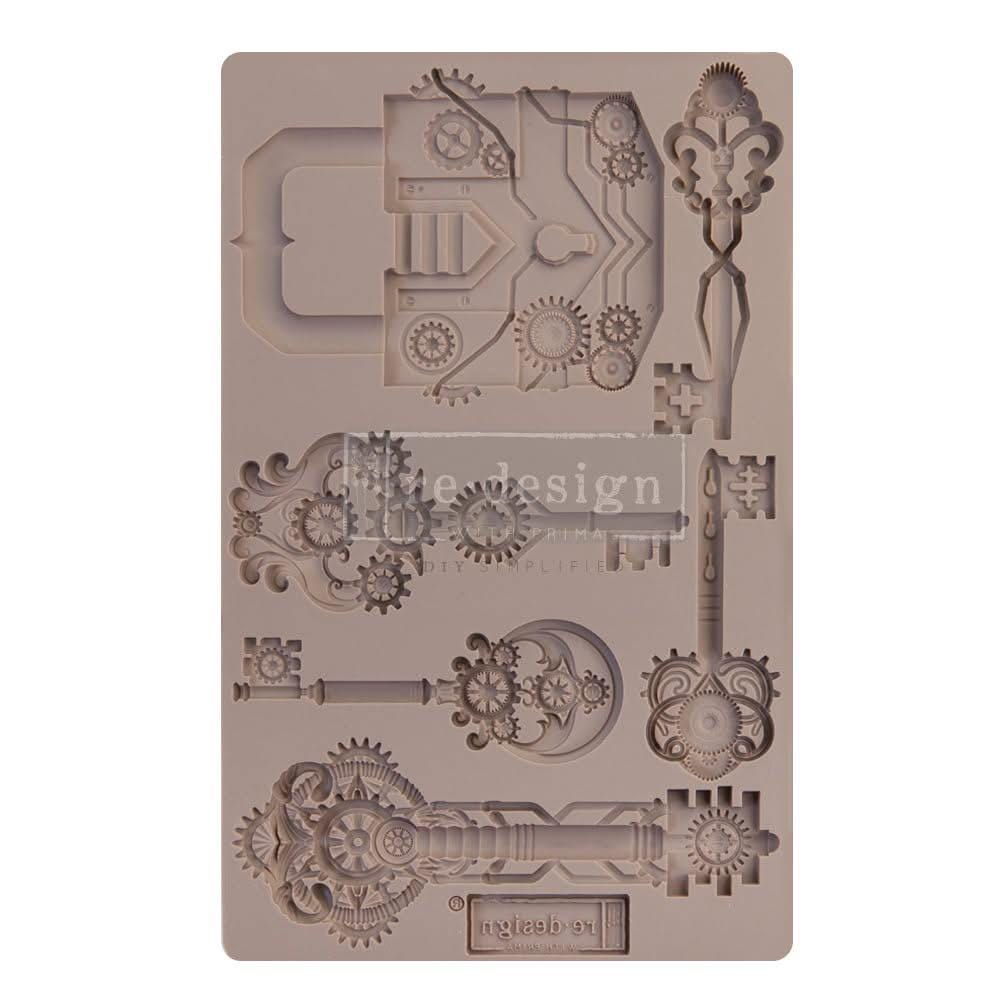 Decor Mould® - Mechanical Locks and Keys | 5”x8”x8mm | Redesign with Prima