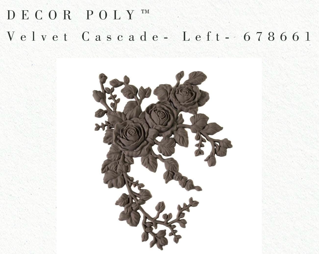 Décor Poly™ - Velvet Cascade (left) | 9.5"x7" | bendable poly | Furniture Appliqué | Redesign with Prima
