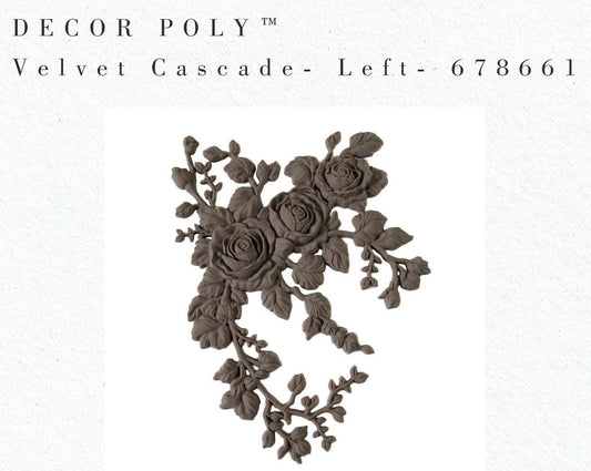 Décor Poly™ - Velvet Cascade (left) | 9.5"x7" | bendable poly | Furniture Appliqué | Redesign with Prima