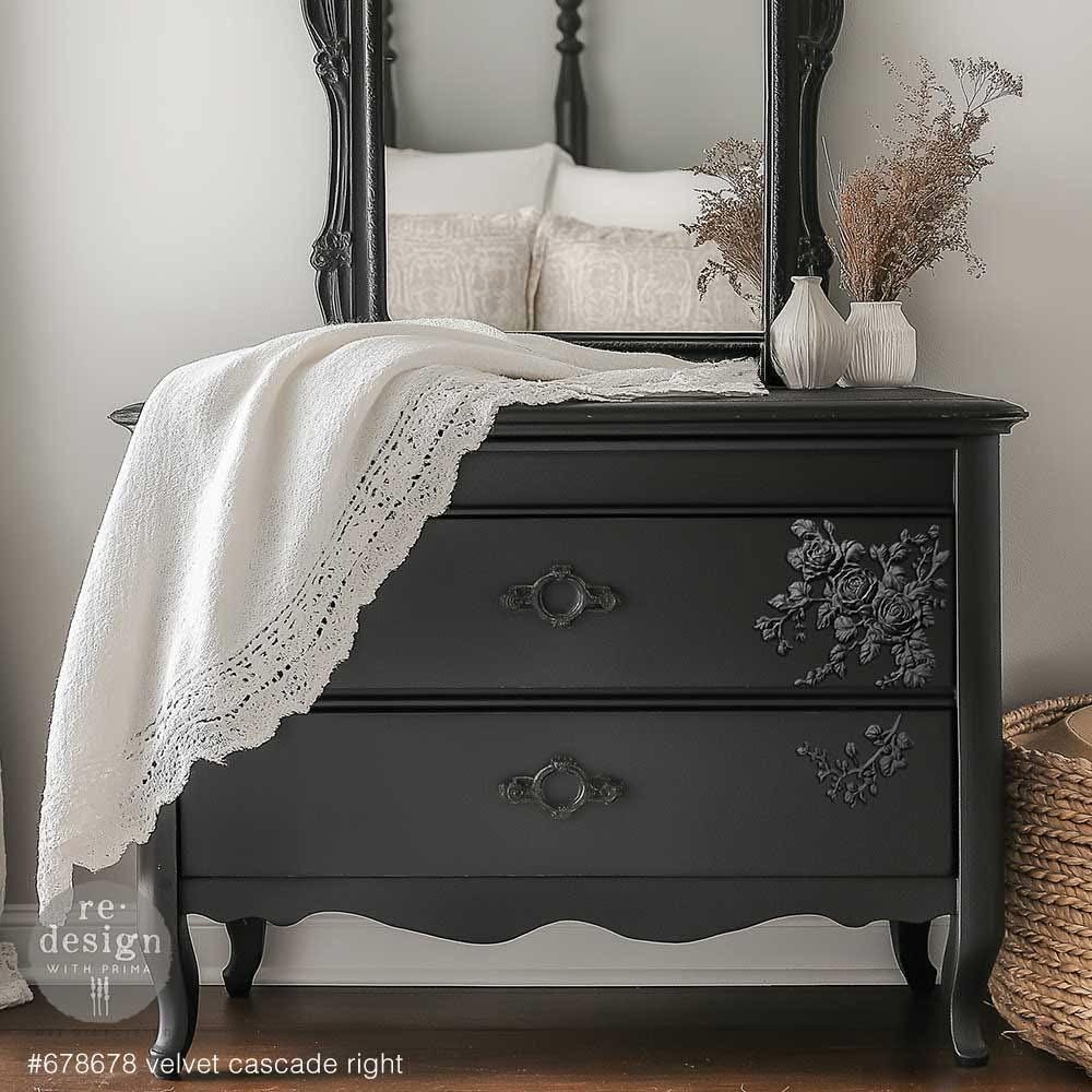 Décor Poly™ - Velvet Cascade (left) | 9.5"x7" | bendable poly | Furniture Appliqué | Redesign with Prima
