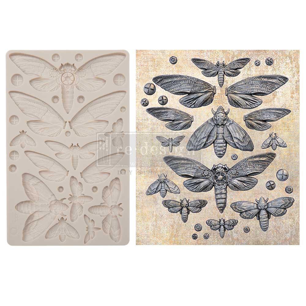 Decor Mould® - Nocturnal Insects | Finnabair | 5”x8”x8mm | Redesign with Prima