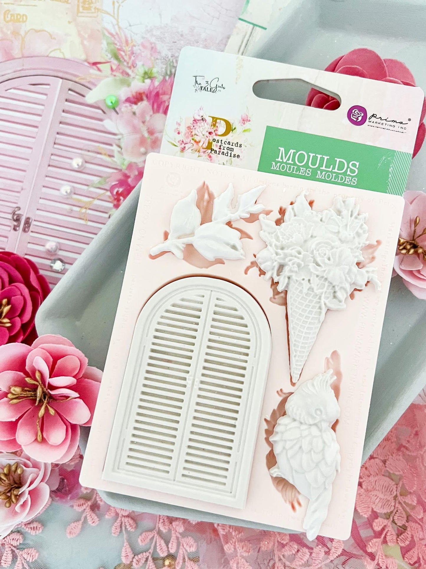 Postcards from Paradise Mini Decor Mould® | 3.5”x4.5” | Prima Marketing Inc.