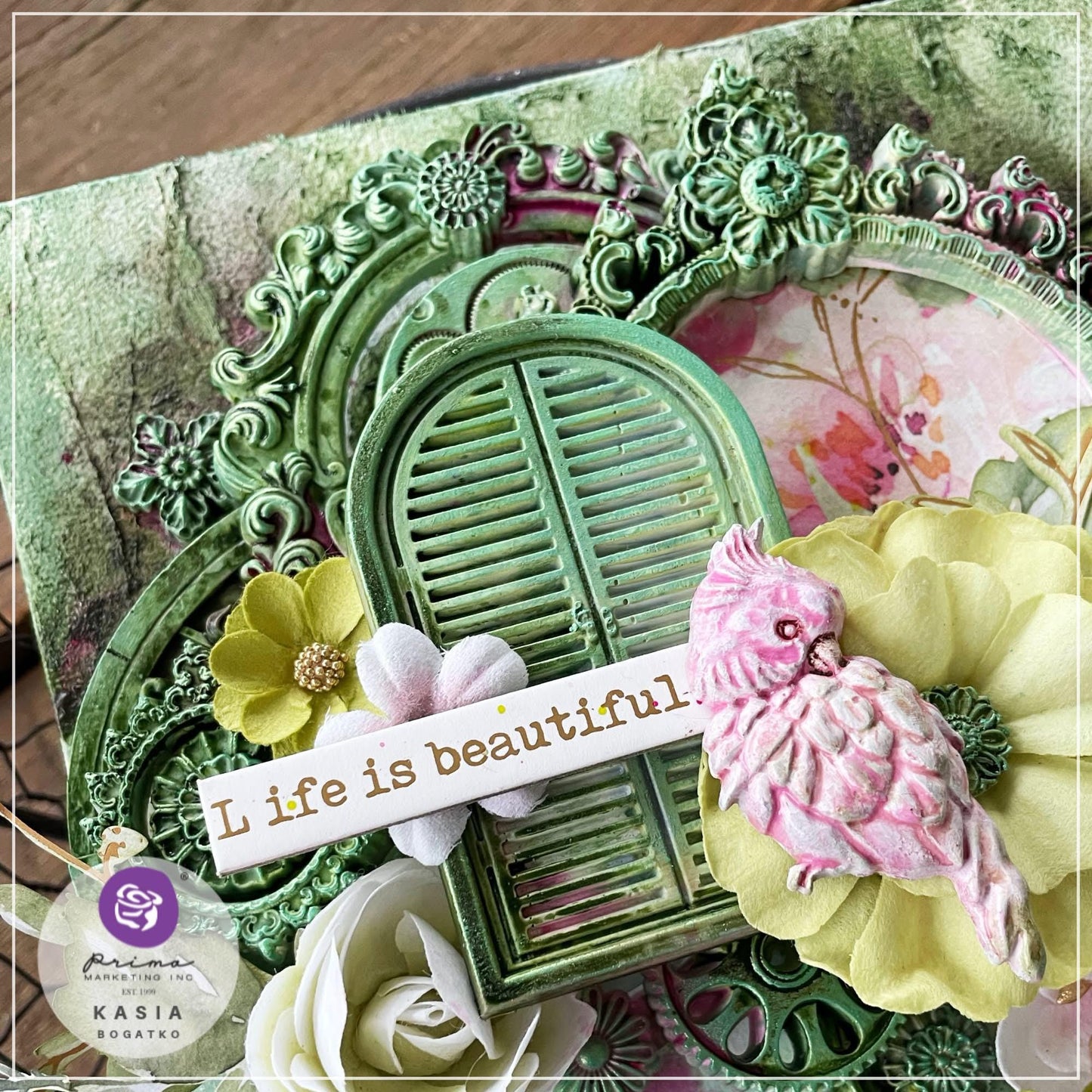 Postcards from Paradise Collection Journaling Cards | 45 Floral Notecards (3"x4") | Prima Marketing Inc