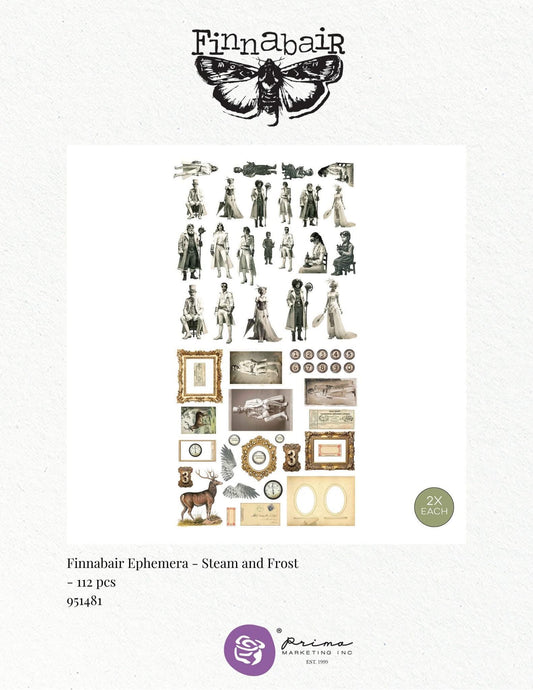 Steam and Frost Collection Ephemera, 112 pcs | Finnabair | Prima Marketing Inc.