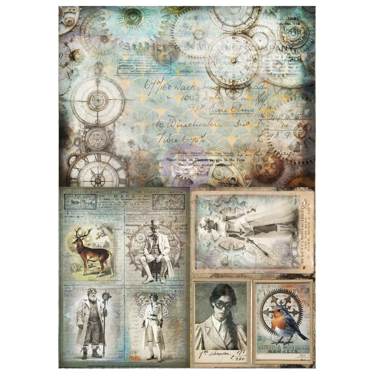 Steam and Frost Collection Ephemera, 112 pcs | Finnabair | Prima Marketing Inc.