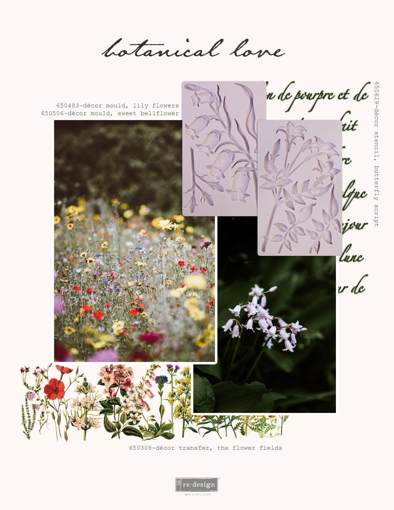 Decor Mould® - Sweet Bellflower | 5”x8”x8mm | Redesign with Prima