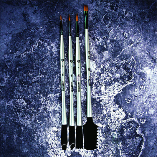Brush Set: Double-Sided Texture Set 2 | 4 pieces | Finnabair | Redesign with Prima