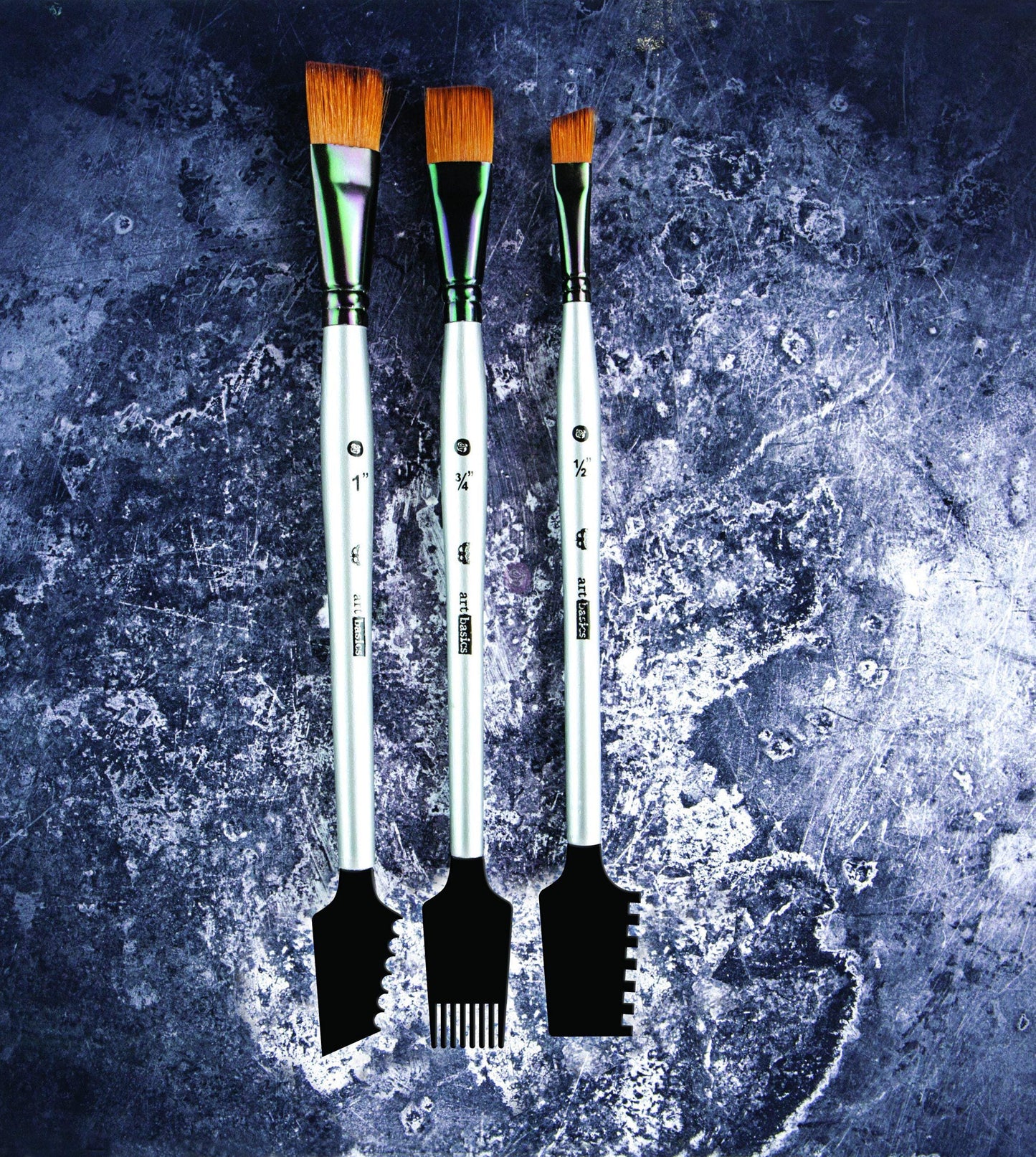 Brush Set: Double-Sided Texture Set 1 | 3 pieces | Finnabair | Redesign with Prima
