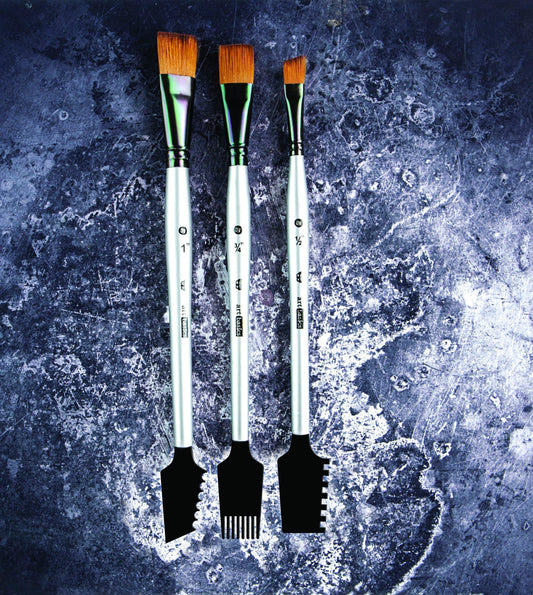 Brush Set: Double-Sided Texture Set 1 | 3 pieces | Finnabair | Redesign with Prima