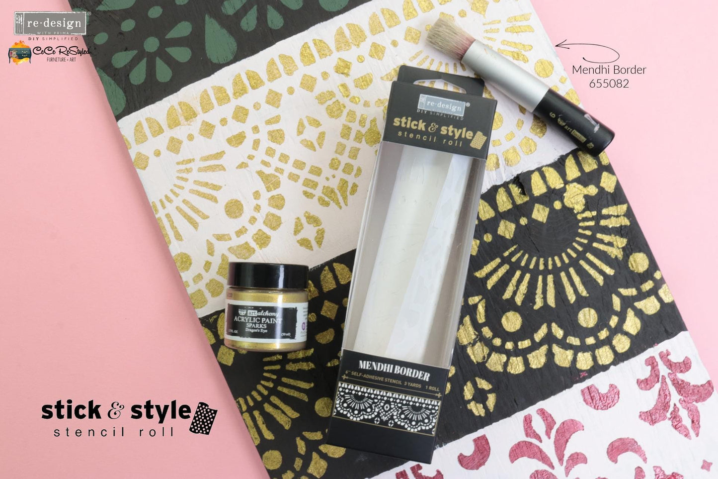 Brush: Medium Dabbing brush | 1 piece, 5.25" x 0.75" | Art Basics | Redesign with Prima