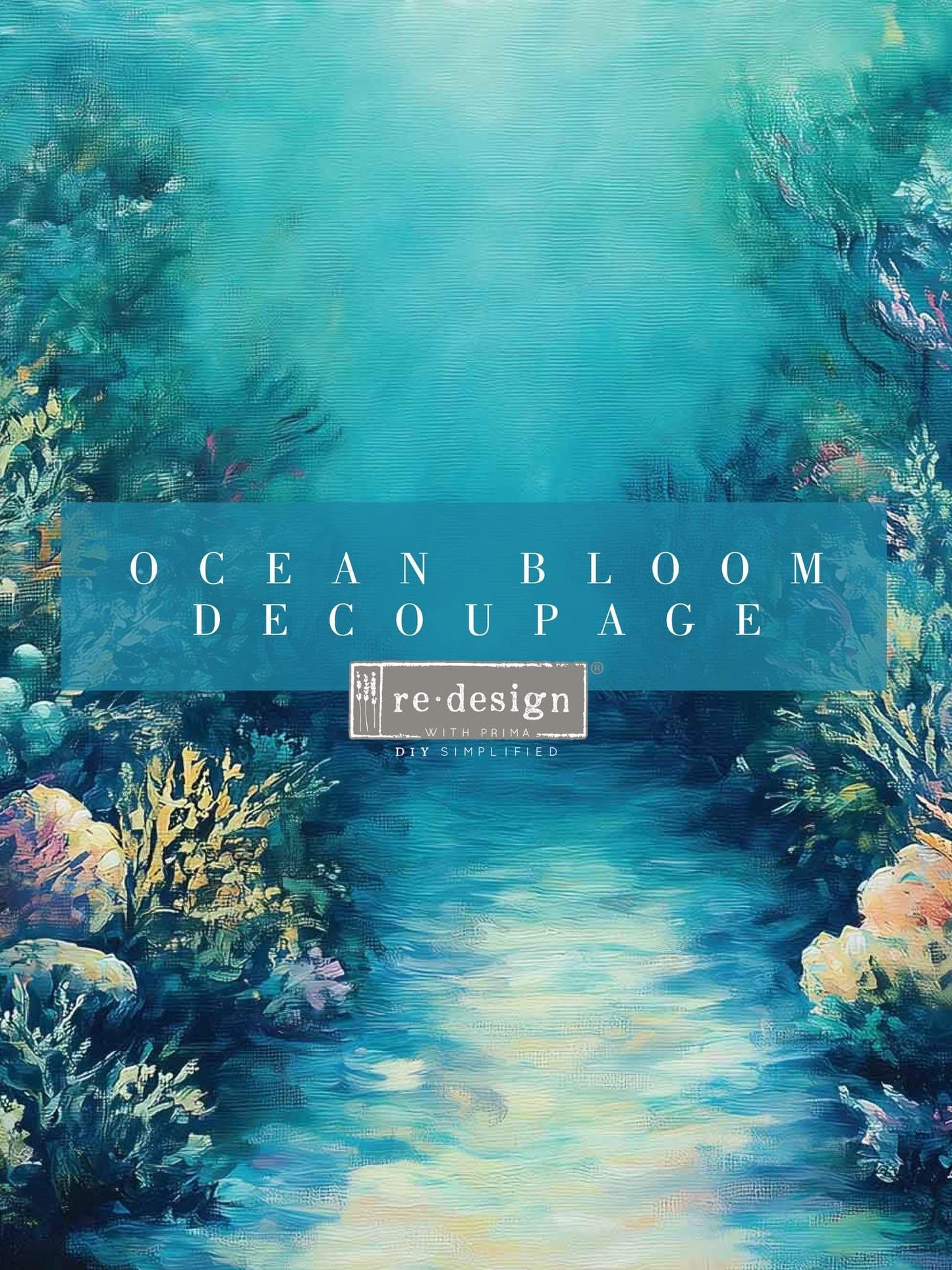 A1 Decoupage Fiber - Beneath the Blue | 1 pc, 23.4”x 33.1" | Redesign with Prima