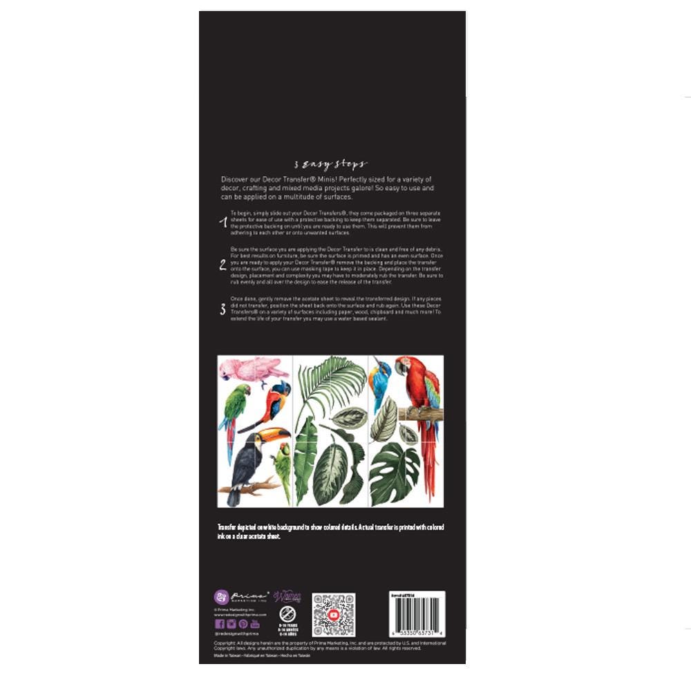 Mini Decor Transfer® - Tropical Birds | 6”x12” | Redesign with Prima
