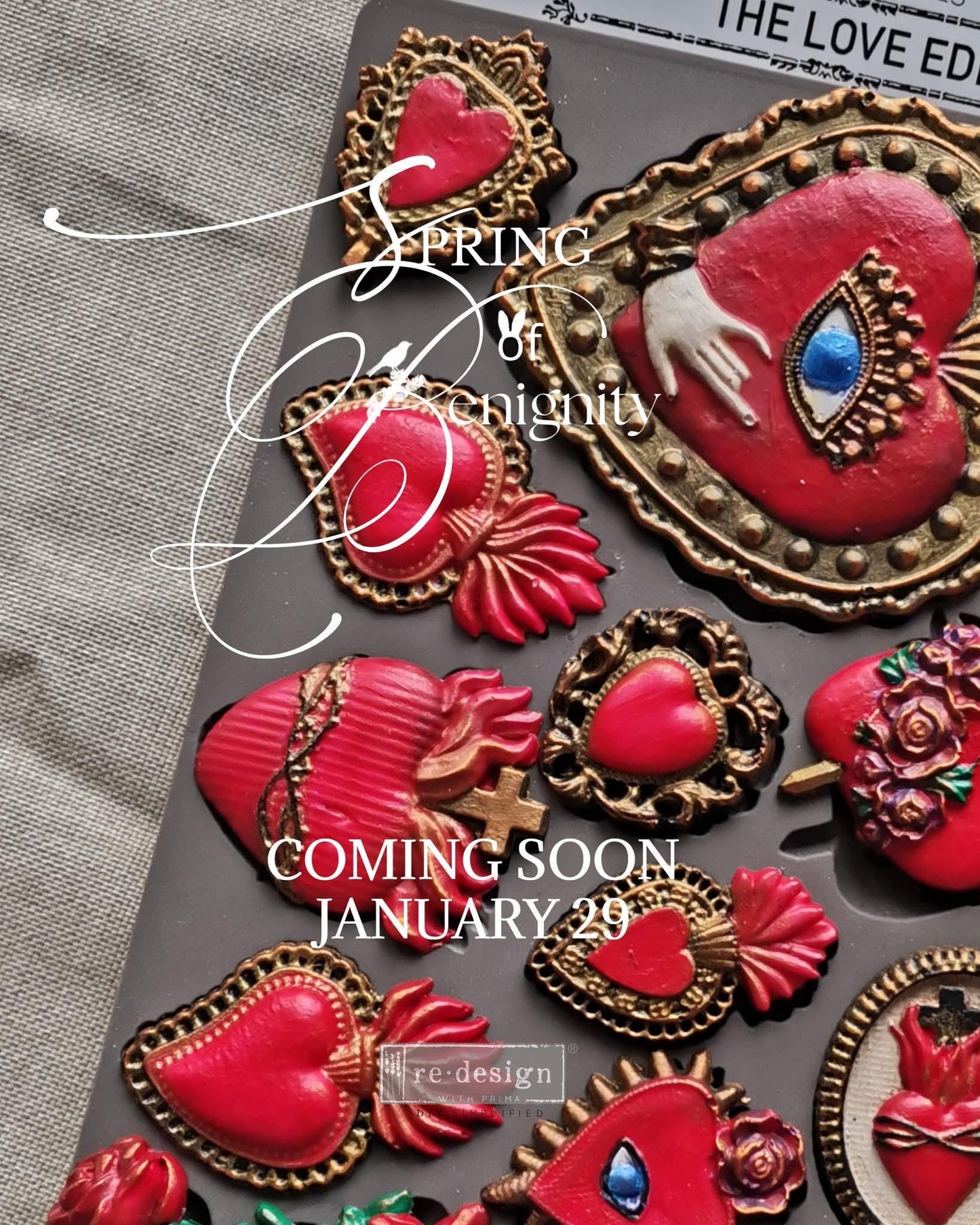 Decor Mould® - The Love Edit | 5”x8”x8mm | Redesign with Prima