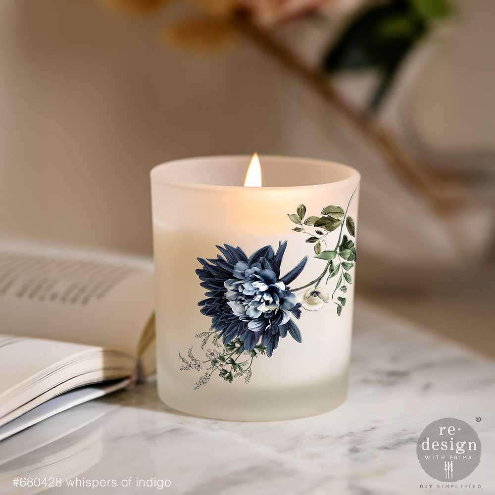 Luxe Transfers - Whispers of Indigo  | 3.25"x11.5" | Redesign with Prima