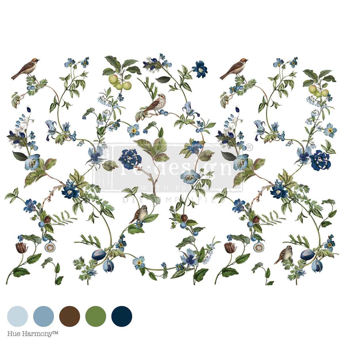 Large Decor Transfers® - Chirping Charm | 4 sheets, 24”x35” | Redesign with Prima