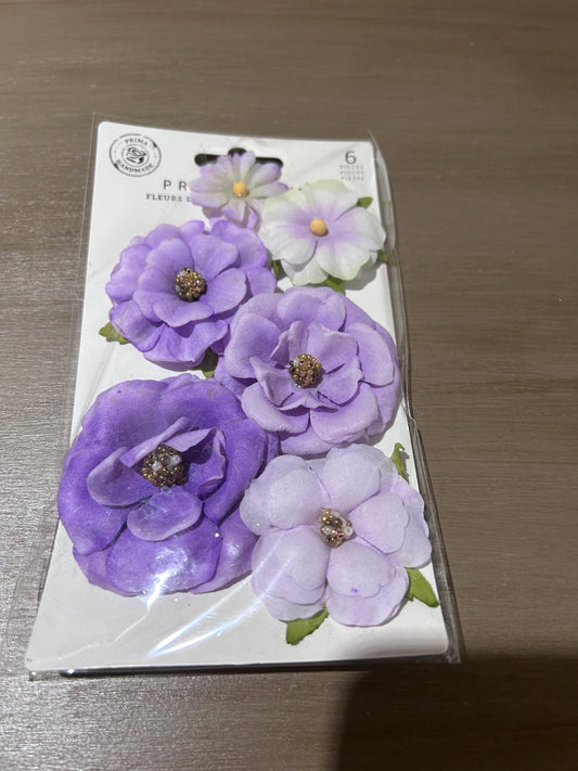 Aquarelle Dreams Collection Flowers - Passion, 6 pcs | Three Girls Tale | Prima Marketing Inc.