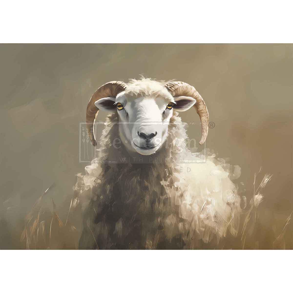 A3 Decoupage Fiber - Hillside Grazing | 1 sheet, 11.7"x16.5" | Ram | Redesign with Prima
